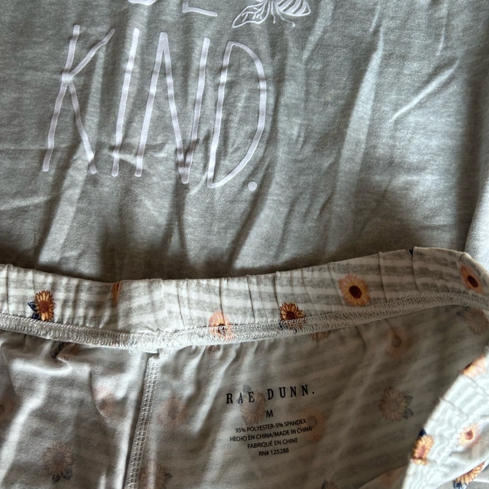 NWT Rae Dunn'Be Kind' Tank Top and Striped Shorts Pajamas set - Picture 3 of 4